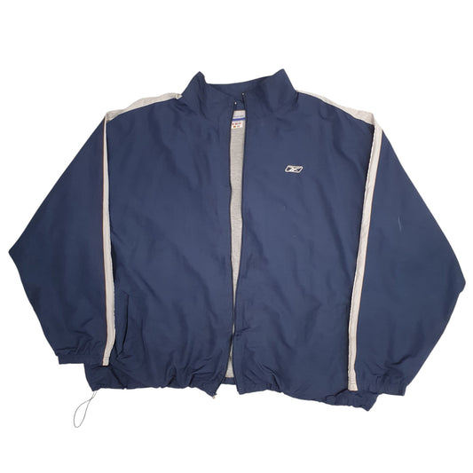 Mens Navy Reebok  Crewneck Coat