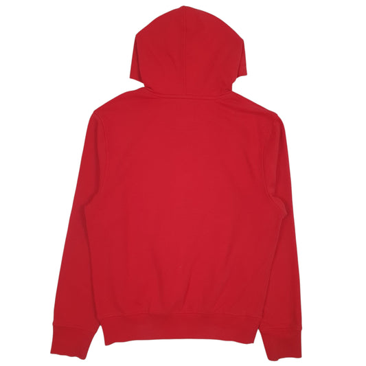 Mens Red Champion Spellout Hoodie Jumper