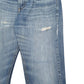 Mens Blue Levis Distressed Crewneck Jeans