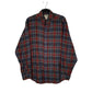 Mens Grey L.L.Bean Thick Flannel Plaid Long Sleeve Shirt