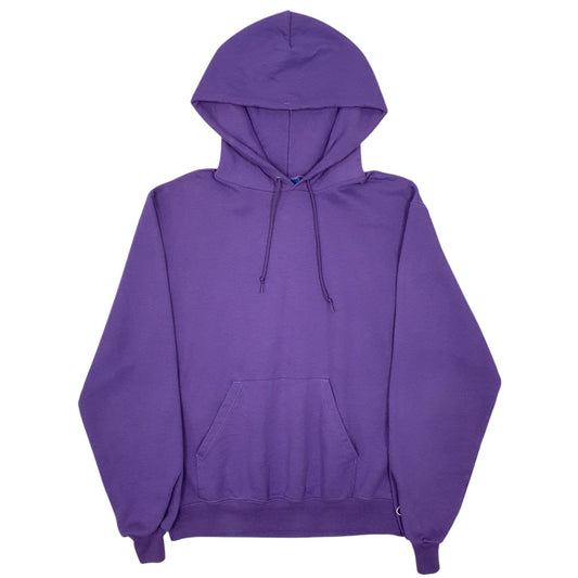 Mens Purple Champion Faint stains on the upper left sleeve. Hoodie Jumper