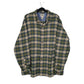 Mens Green L.L.Bean Thick Plaid Long Sleeve Shirt