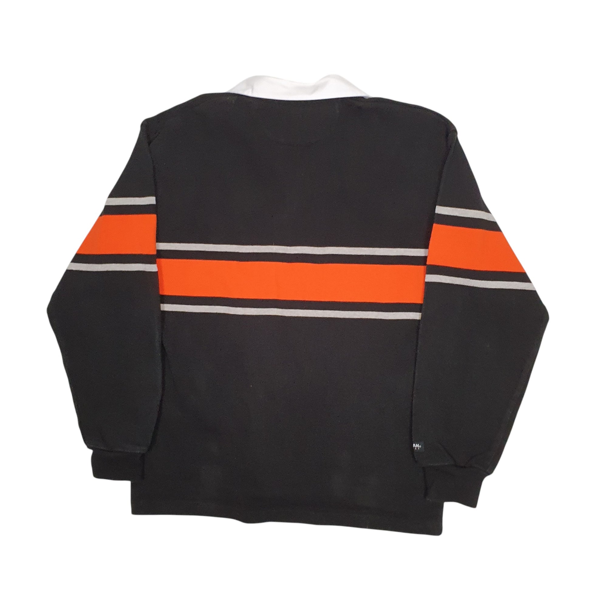 Mens Black Barbarian RIT Rugby Crewneck Polo Shirt