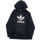 Mens Black Adidas Spellout Hoodie Jumper