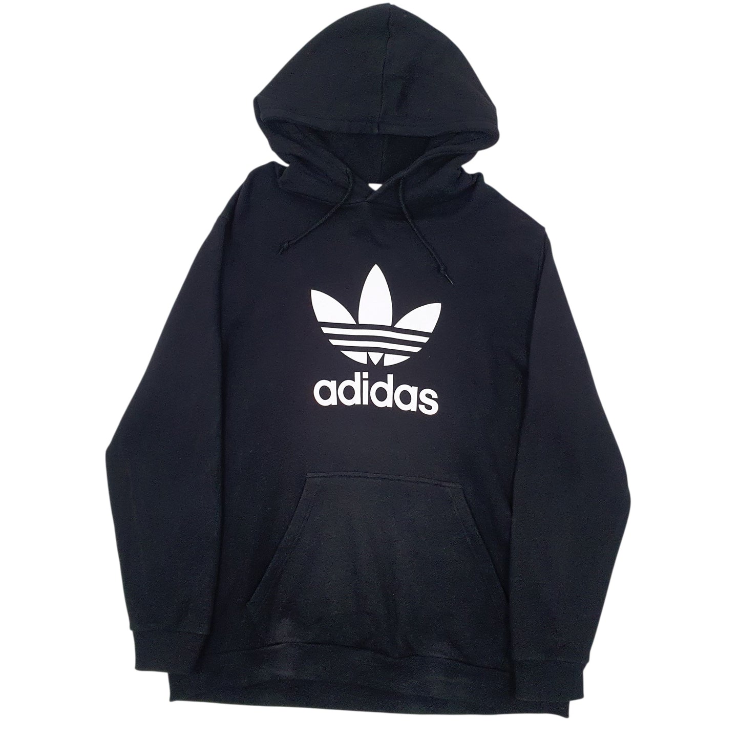 Mens Black Adidas Spellout Hoodie Jumper
