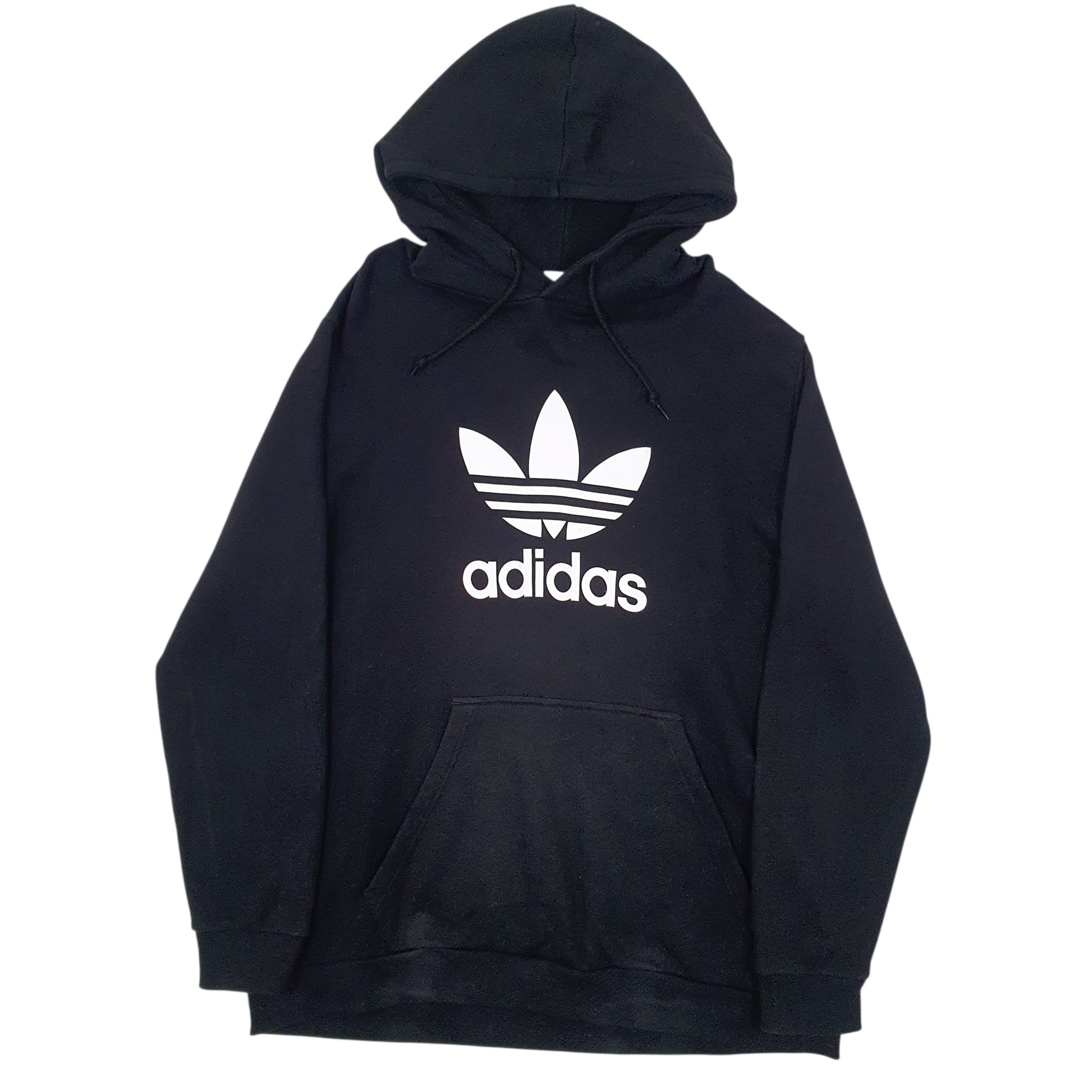 Mens Black Adidas Spellout Hoodie Jumper