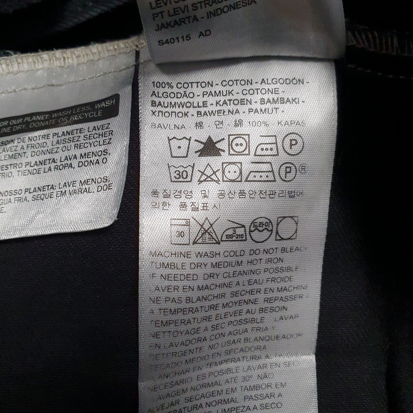 Mens Black Levis   Coat