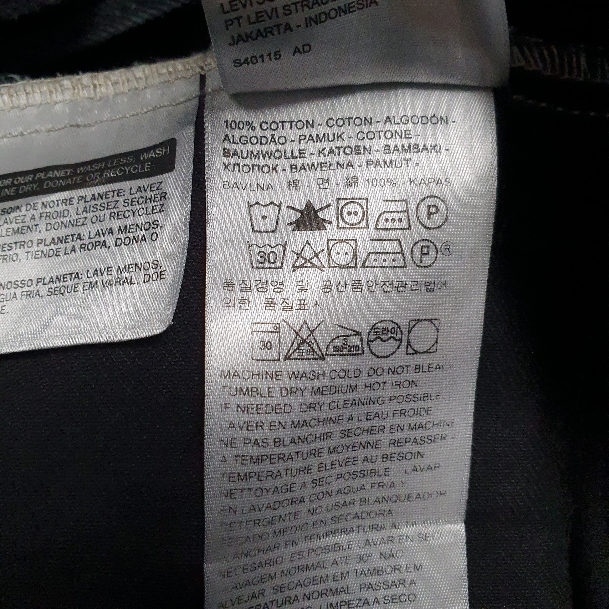 Mens Black Levis   Coat