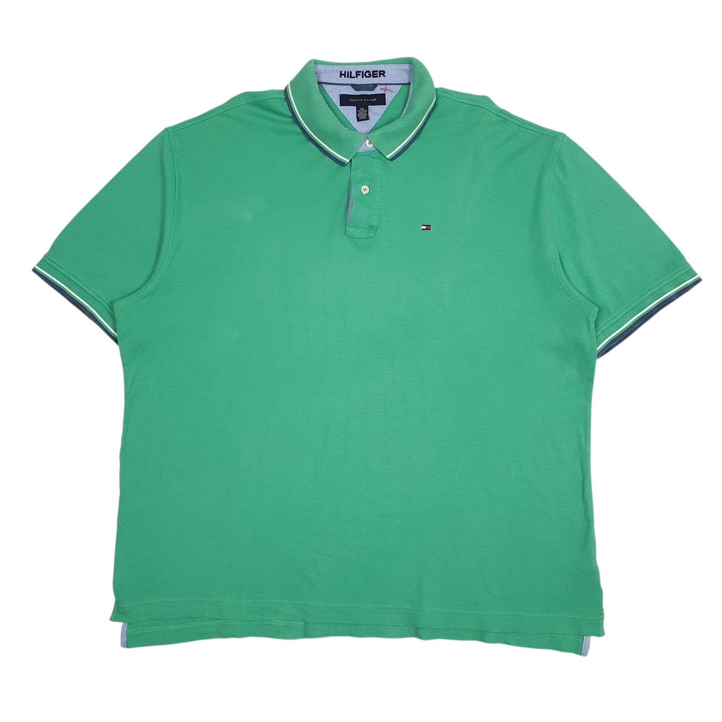Mens Green Tommy Hilfiger  Short Sleeve Polo Shirt