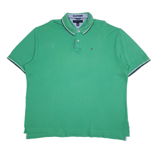 Mens Green Tommy Hilfiger  Short Sleeve Polo Shirt