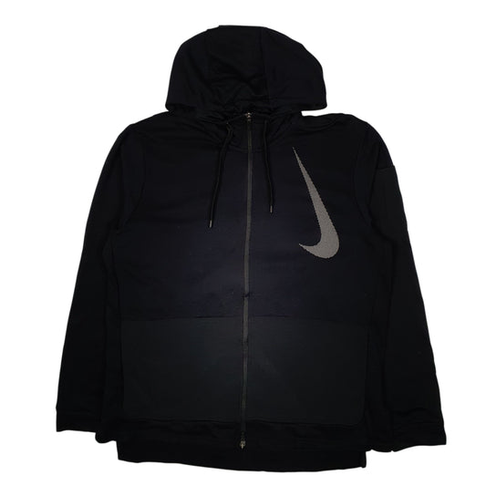 Mens Black Nike Dri Fit Hoodie Full Zip Jumper