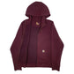 Mens Burgundy Carhartt Relaxed Fit Full Zip Jumper