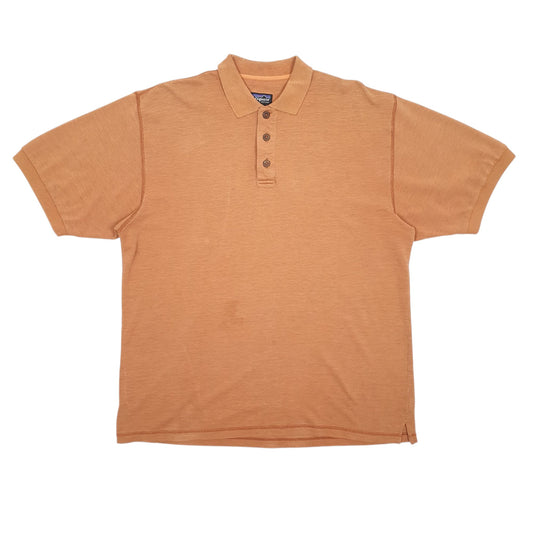 Mens Orange Patagonia  Short Sleeve Polo Shirt