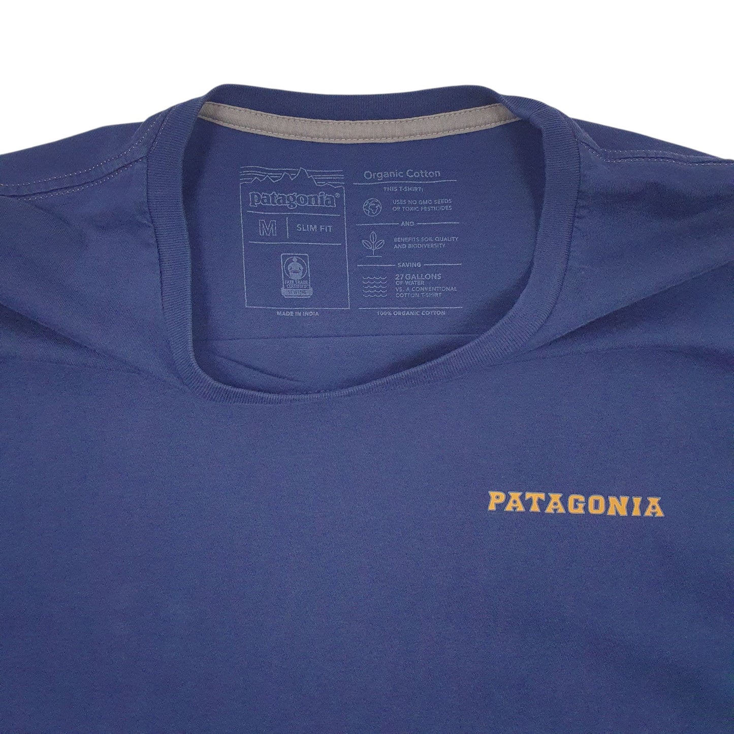 Mens Navy Patagonia Slim Fit  T Shirt