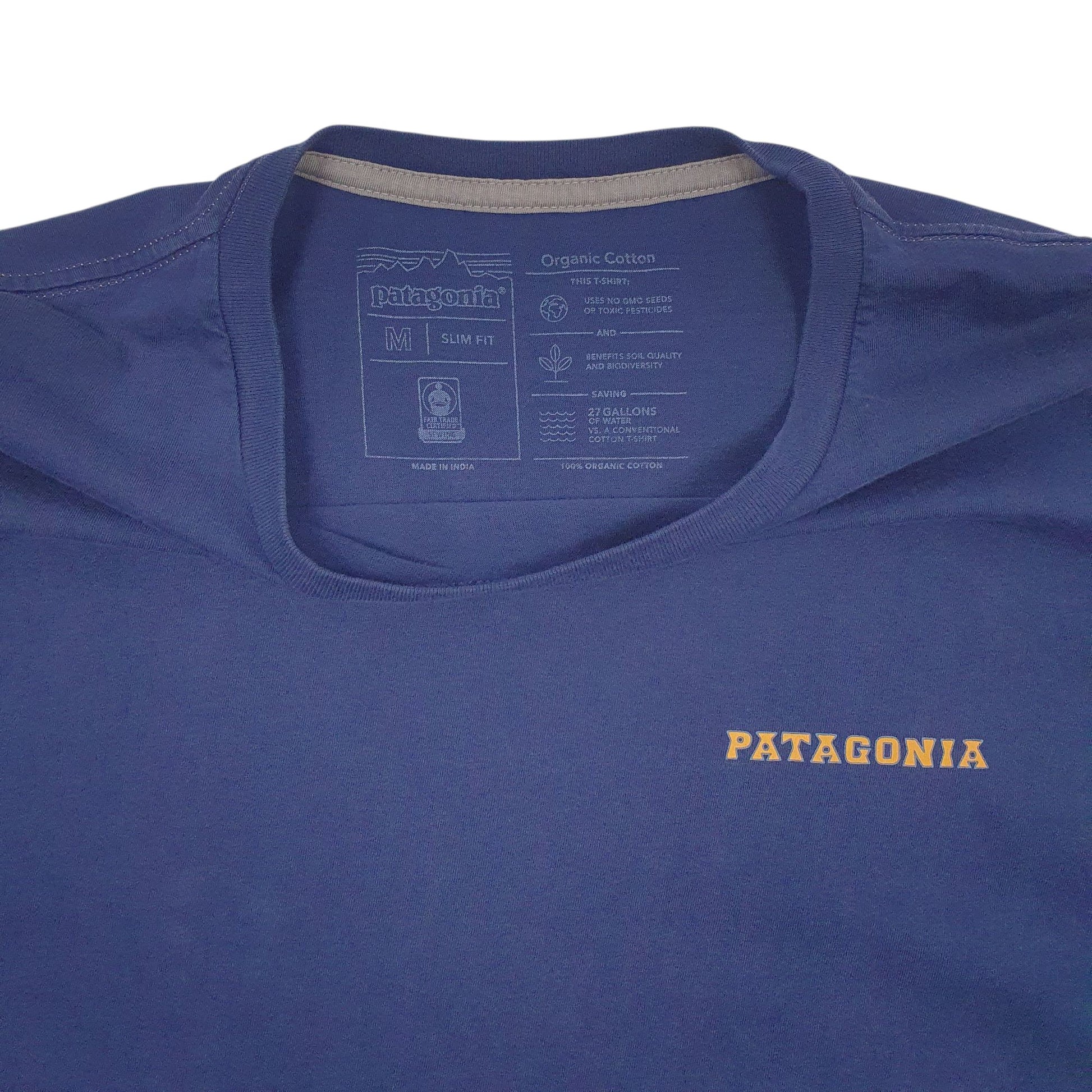 Mens Navy Patagonia Slim Fit  T Shirt