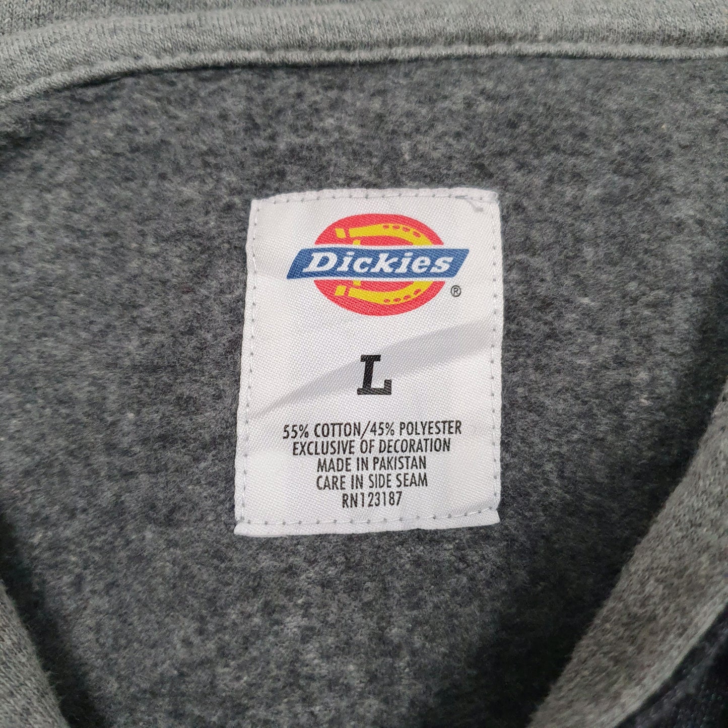 Mens Grey Dickies Spellout Hoodie Jumper