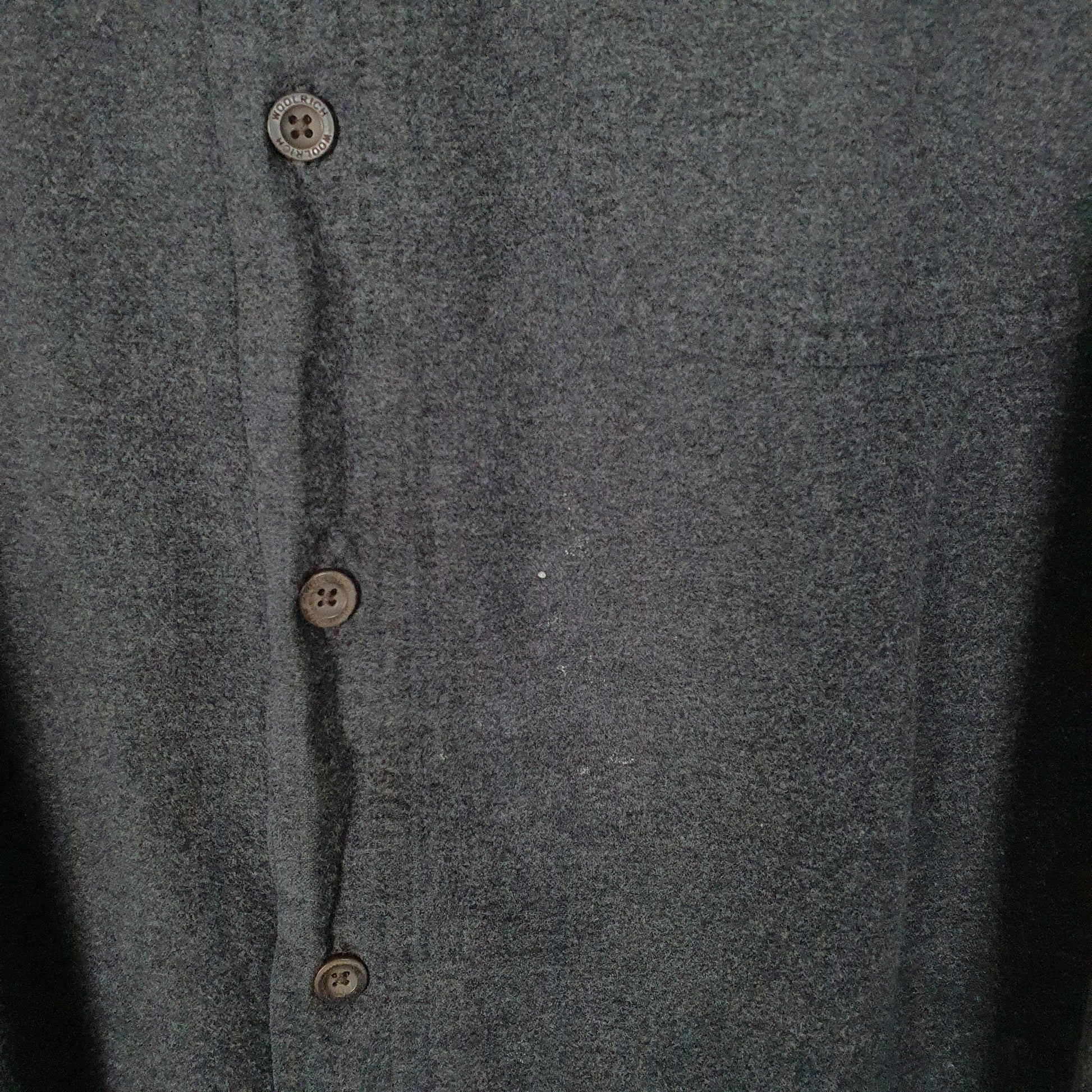 Mens Grey Woolrich Thick Chamois  Shirt