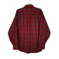Mens Red L.L.Bean Thick Plannel Plaid  Shirt