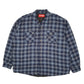 Mens Navy Wrangler Workwear Plaid Insulated  Coat