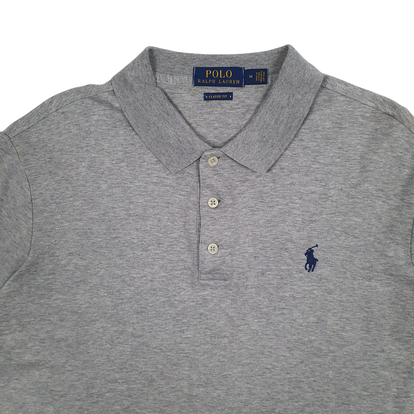 Mens Grey Polo Ralph Lauren Classic Fit  Polo Shirt
