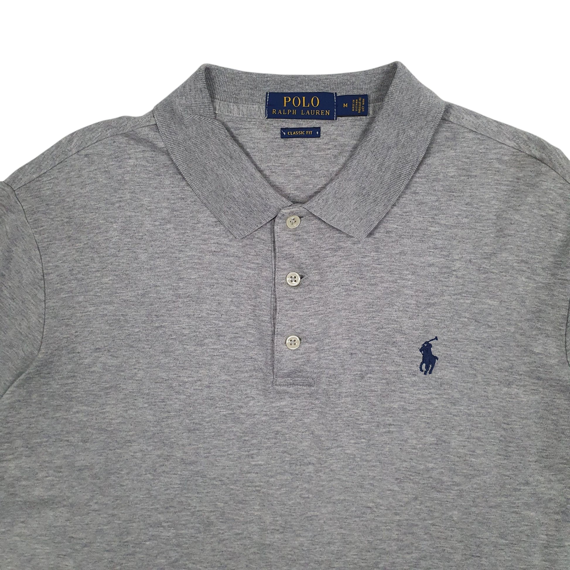 Mens Grey Polo Ralph Lauren Classic Fit  Polo Shirt