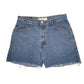 Mens Blue Levis 599 Baggy Cut Offs Denim Shorts