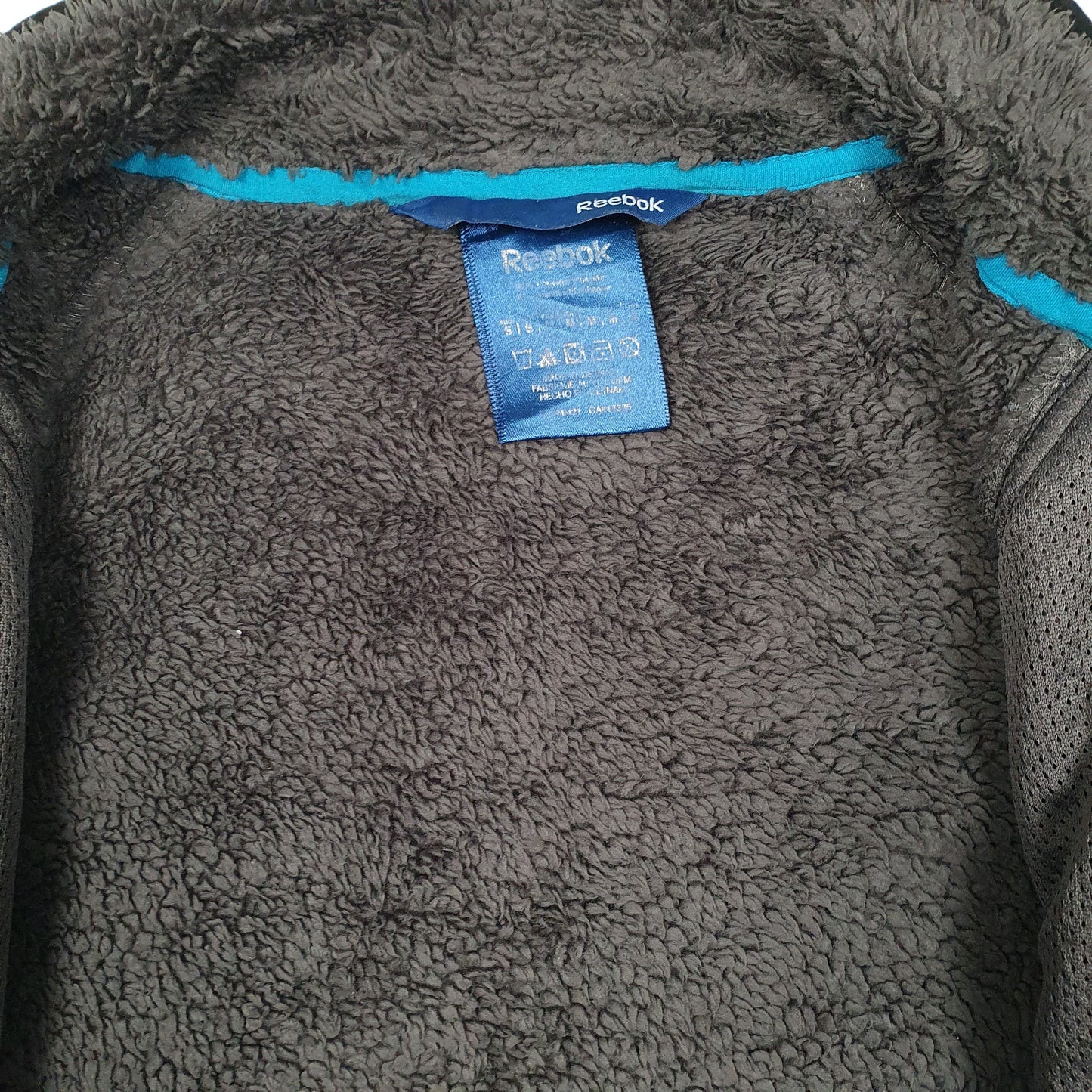 Womens Black Reebok Fleece Lined Windbreaker  Coat