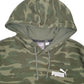 Mens Green Puma Camo Hoodie Jumper