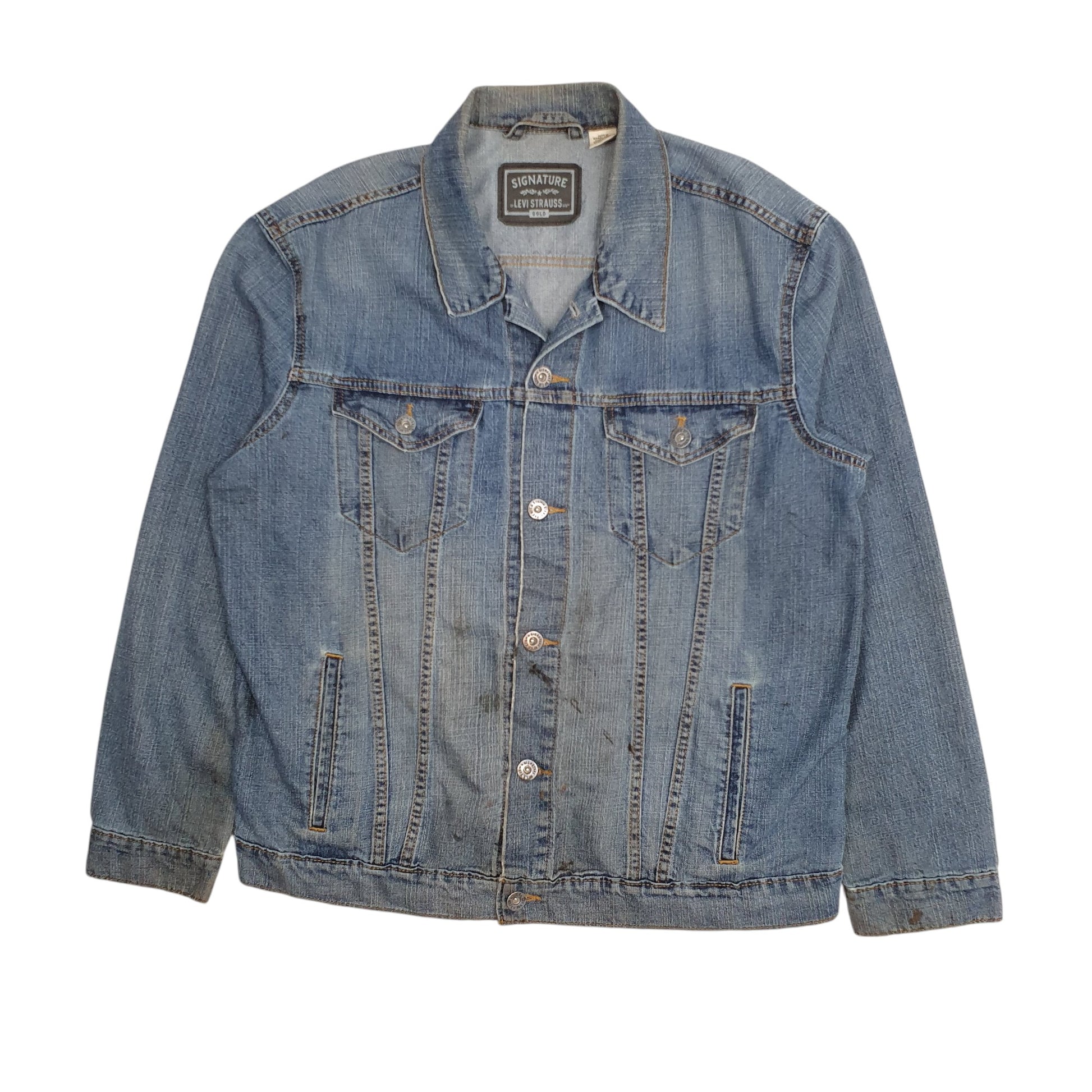 Mens Blue Levis Signature Gilet Coat