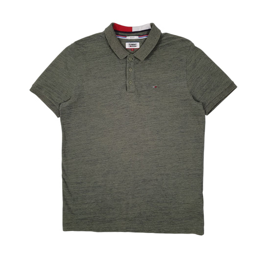 Mens Green Tommy Hilfiger  Short Sleeve Polo Shirt
