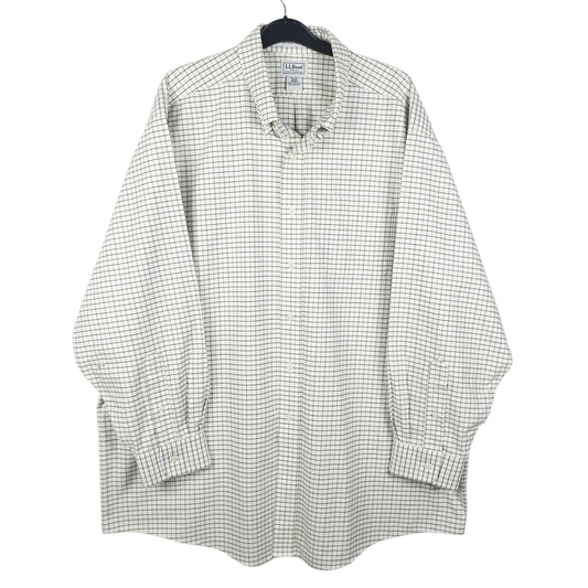 Mens White L.L.Bean  Long Sleeve Shirt