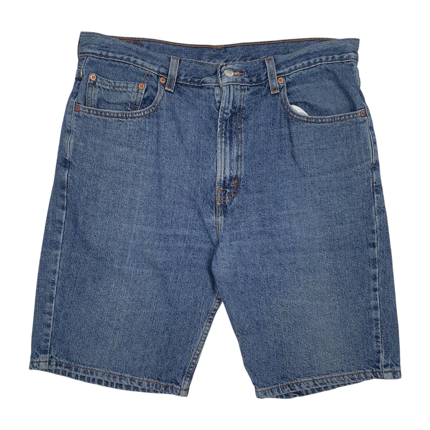 Mens Blue Levis 505 Regular Fit Denim Shorts