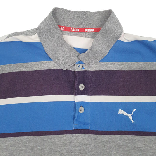 Mens Blue Puma   Polo Shirt