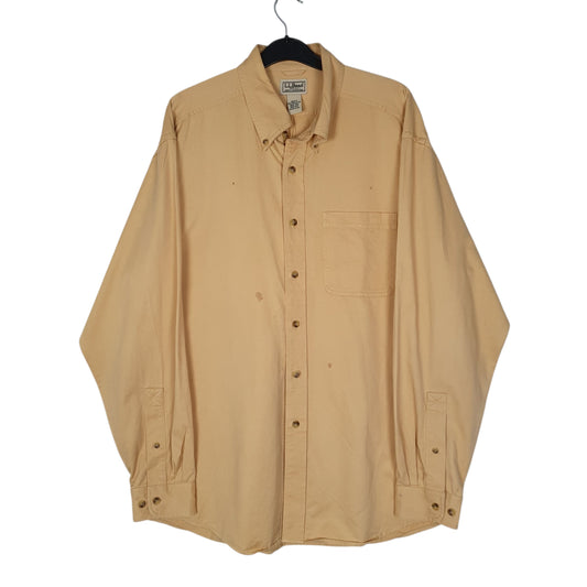 Mens Yellow L.L.Bean  Long Sleeve Shirt