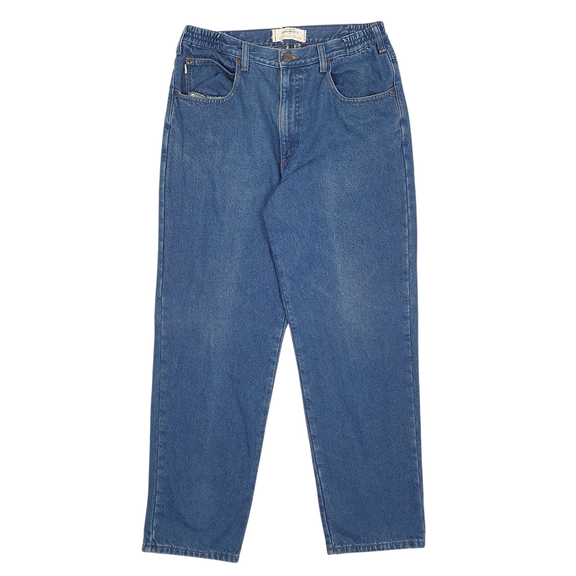 Womens Blue L.L.Bean Blanket Lined Double L Comfort Waist JeansW32 L30