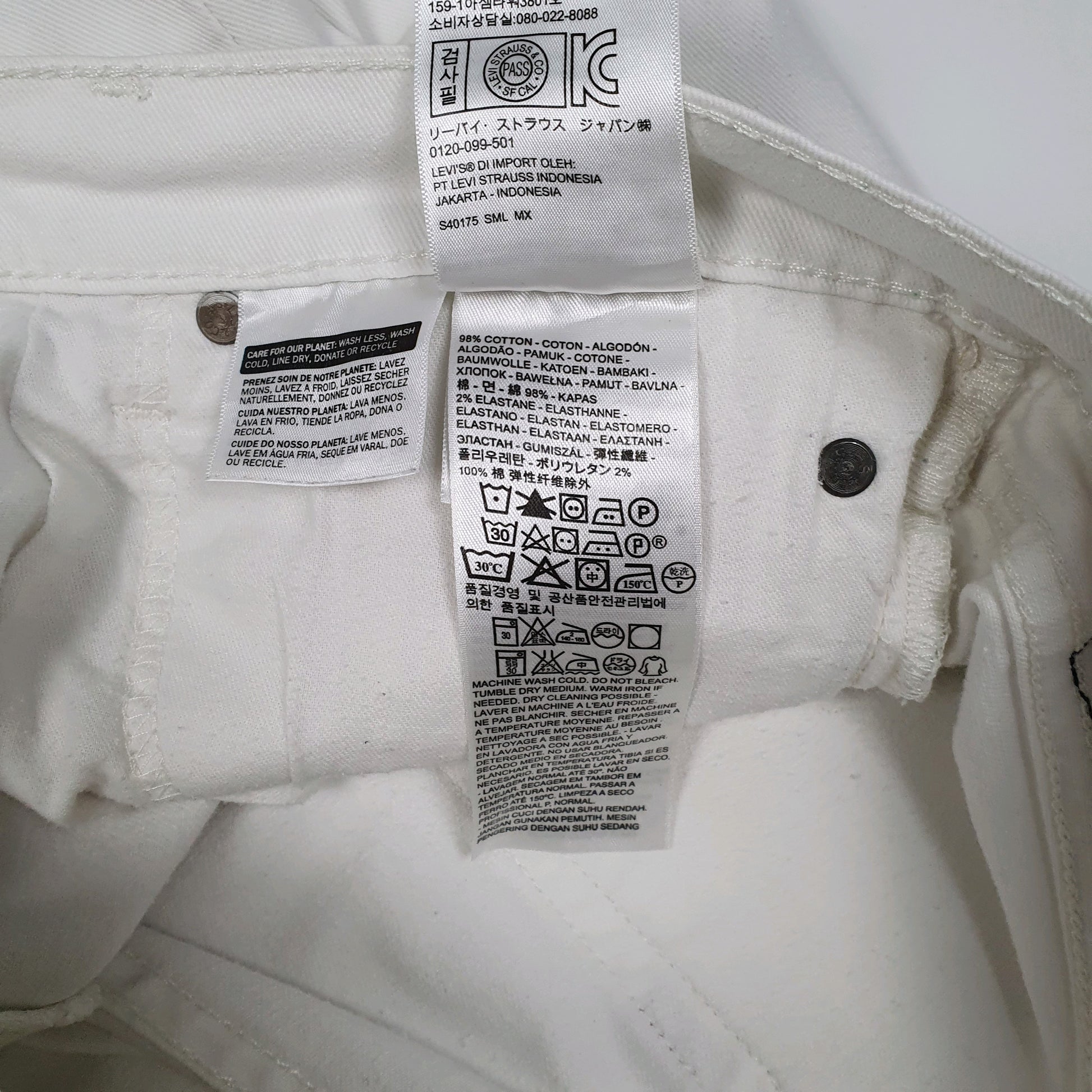 Mens White Levis   Jeans