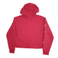 Womens Red Champion Crop Top Baggy Hoodie Jumper