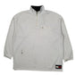 Mens White Tommy Hilfiger Vintage 00s Quarter Zip Jumper