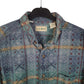 Mens Blue L.L.Bean Vintage 90s Made in USA Chamois Aztec  Shirt
