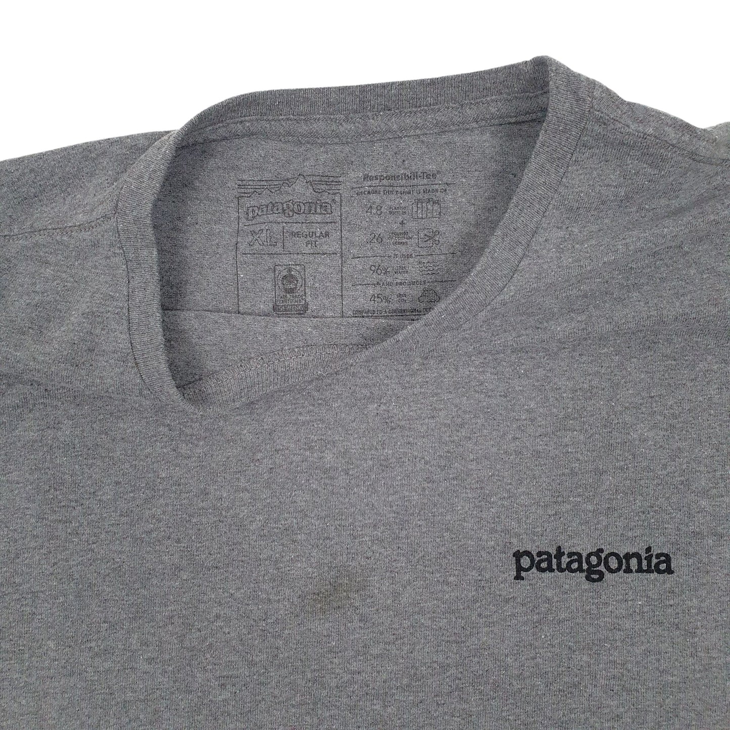 Mens Grey Patagonia   T Shirt