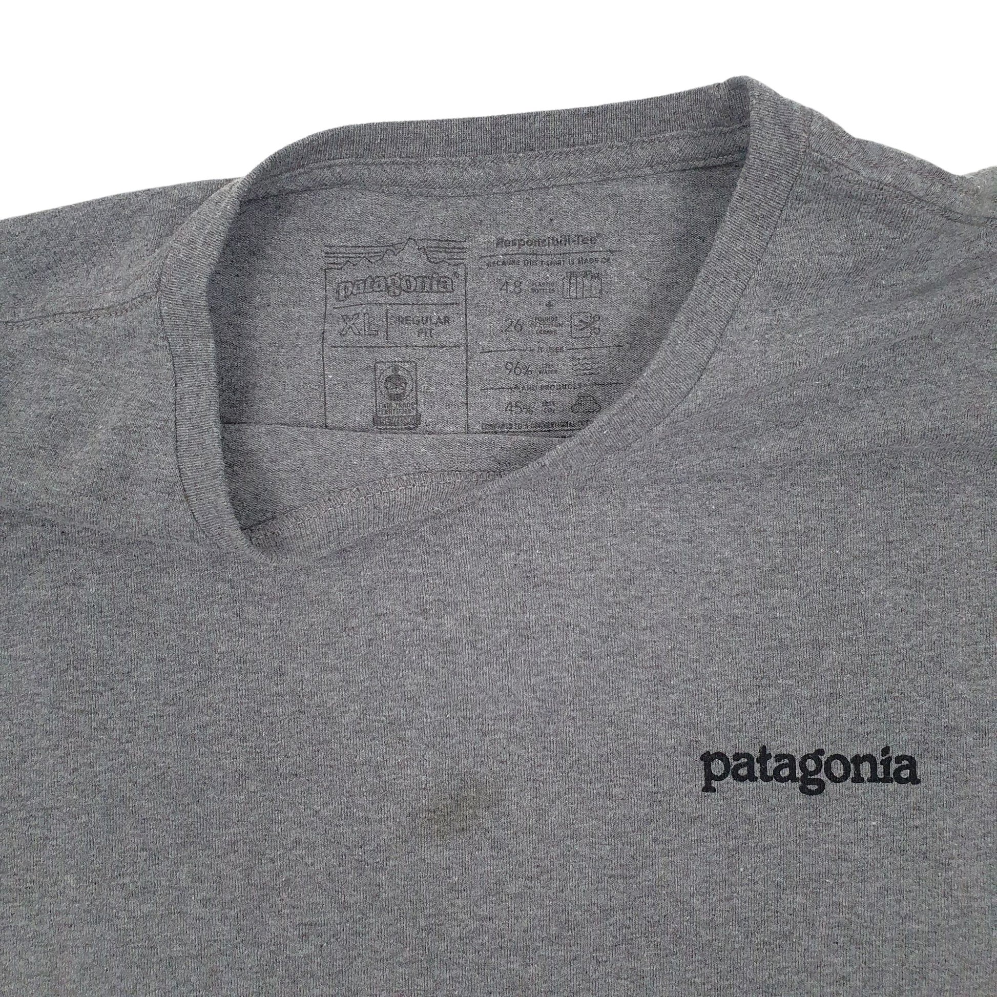 Mens Grey Patagonia   T Shirt