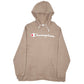 Mens Brown Champion Spellout Lightweight Hoodie Jumper