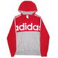 Mens Red Adidas Spellout Hoodie Jumper