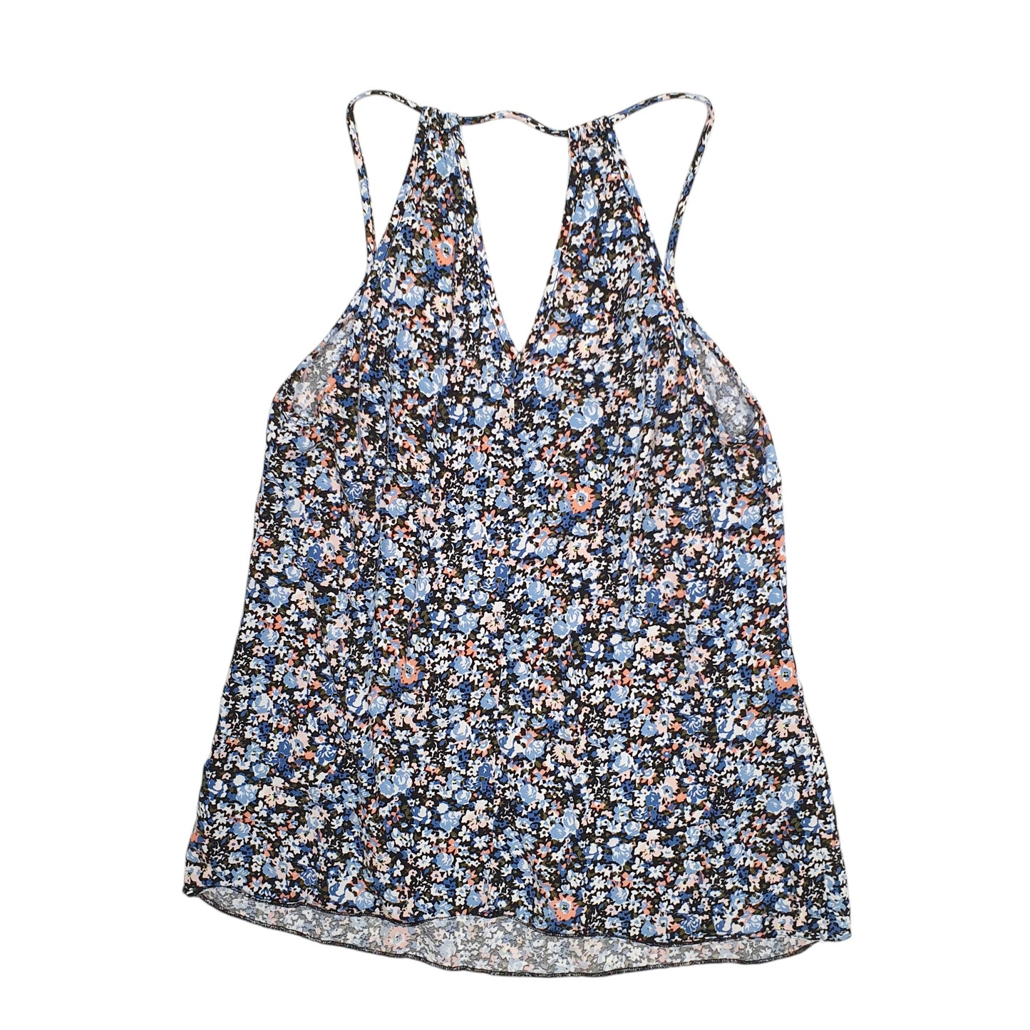 Womens Blue Miss Selfridge Vest Top Floral  T Shirt