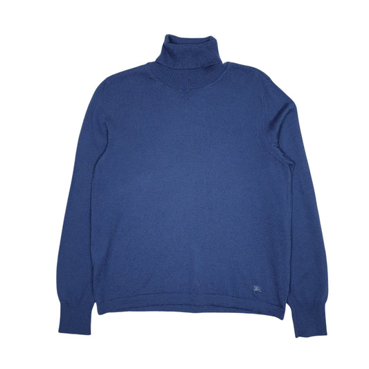 Mens Blue Burberry  Turtle Neck Jumper