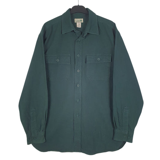 Mens Green L.L.Bean Chamois Long Sleeve Shirt