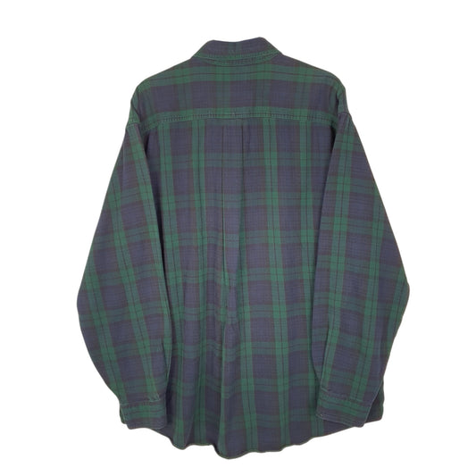 Mens Navy L.L.Bean Thick Flannel  Shirt