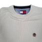 Mens Cream Tommy Hilfiger Heavy Knit Crewneck Jumper