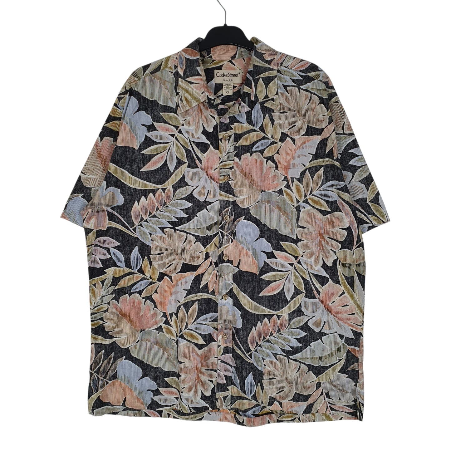 Mens Black Cooke Street  Short Sleeve Shirt