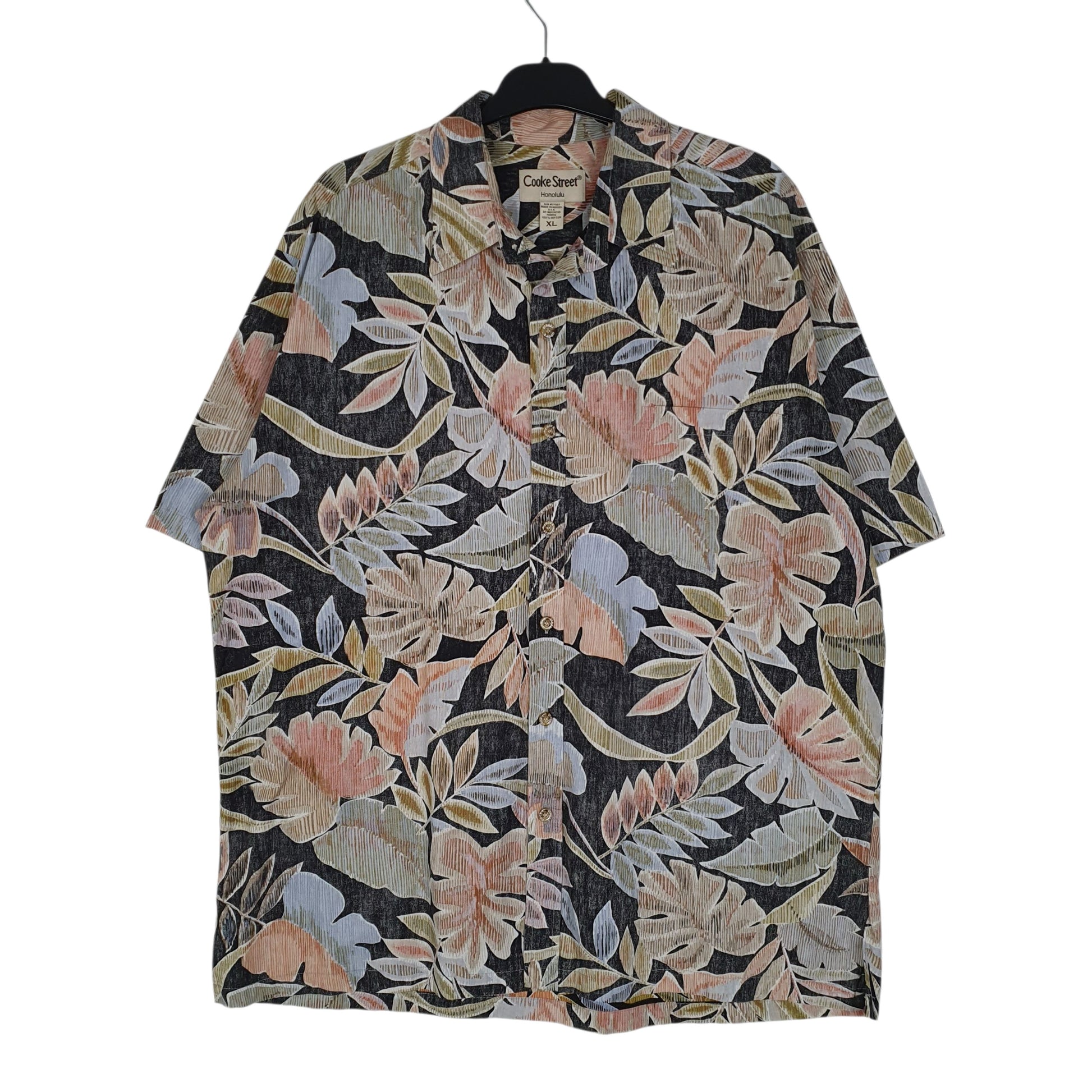 Mens Black Cooke Street  Short Sleeve Shirt